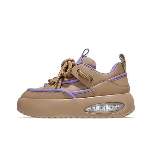 SALAXI Low-Top Casual Shoes 4.5cm Mens Pink Yellow Brown