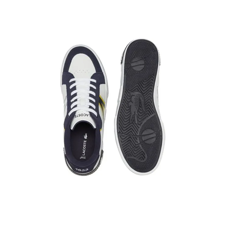 LACOSTE Low Top Skateboard Shoes Men's Blue White-3