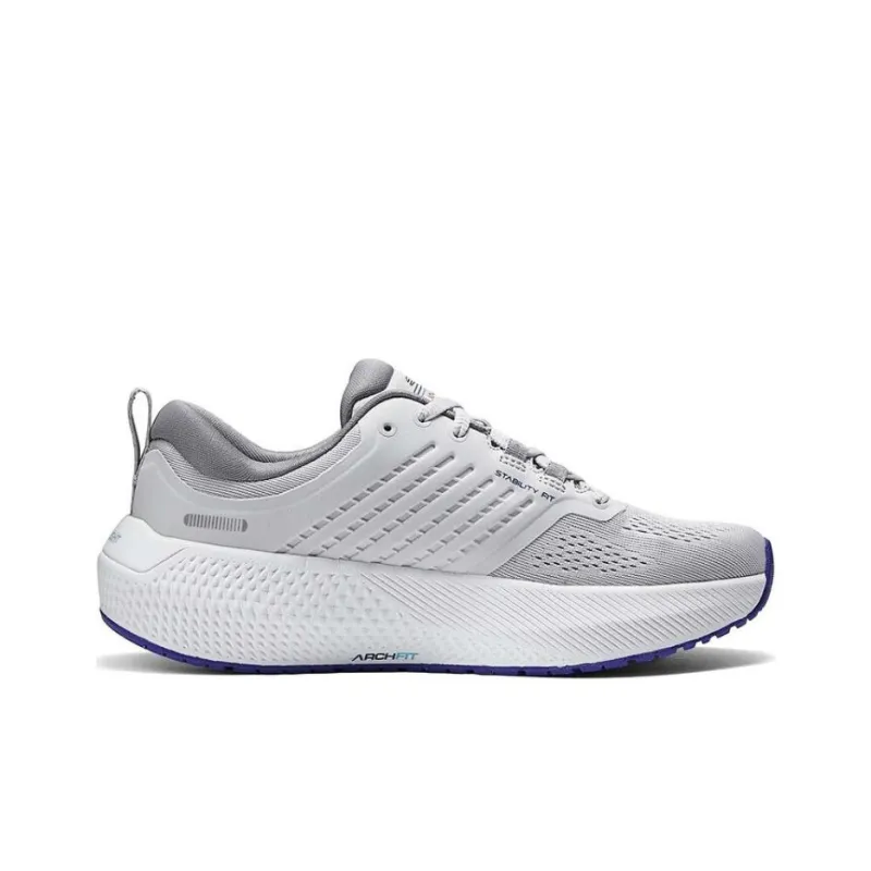 Skechers Wear Resistant Waterproof And Breathable Low Top Running Shoes Women's White Blue-2
