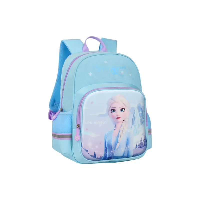Disney Frozen Series Polyester Backpack Small Size Unisex Orange/Blue-5