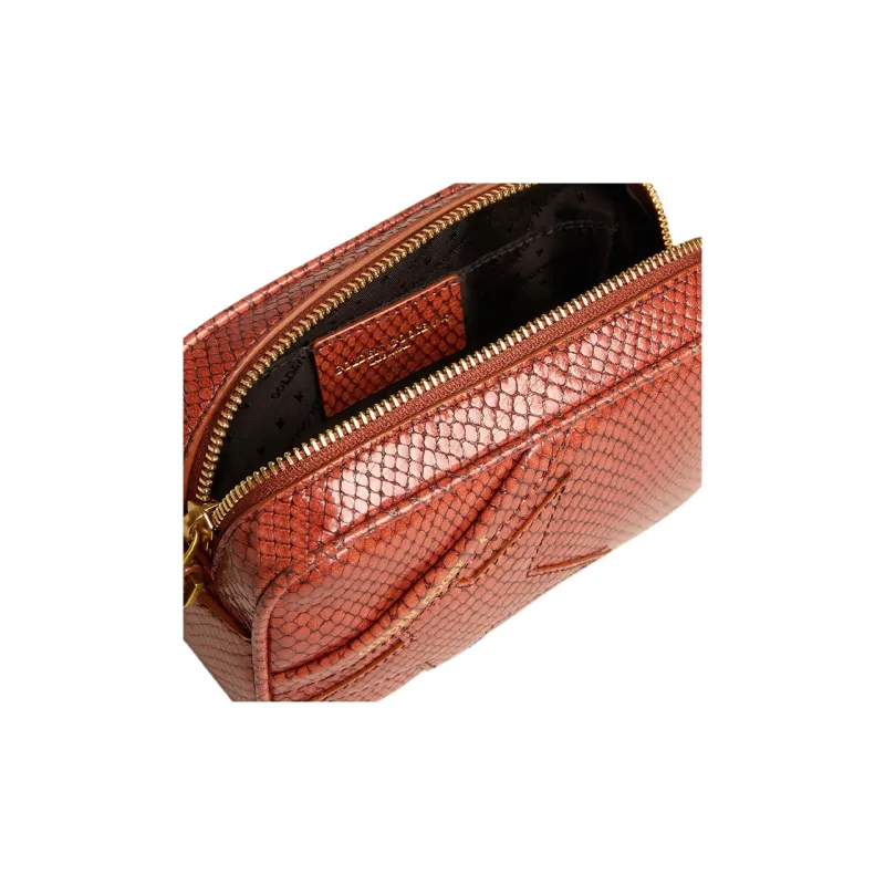 Golden Goose Cow Leather Camera Bag Shoulder Bag Crossbody Bag Mini Women's Rusty Red-3