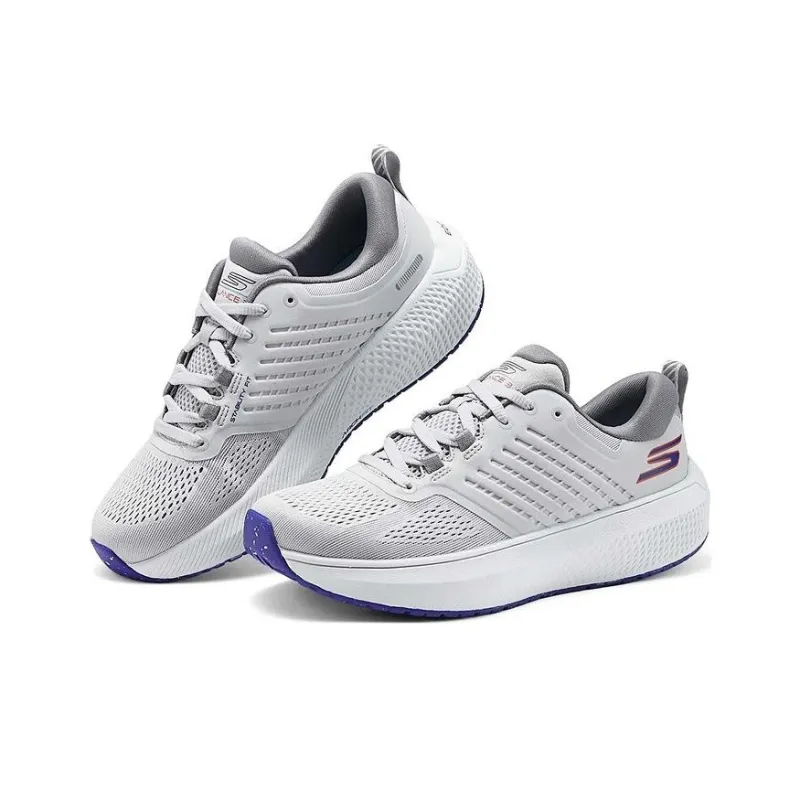 Skechers Wear Resistant Waterproof And Breathable Low Top Running Shoes Women's White Blue-1