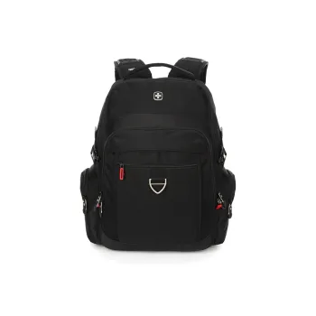 SUISSEWIN Polyester Large Capacity Student Backpack Regular Unisex Black/Gray
