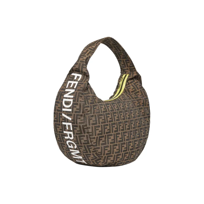 FENDI FRGMT Junya Ito Collaboration Polyester Crescent Bag Handbag Women's Brown-1