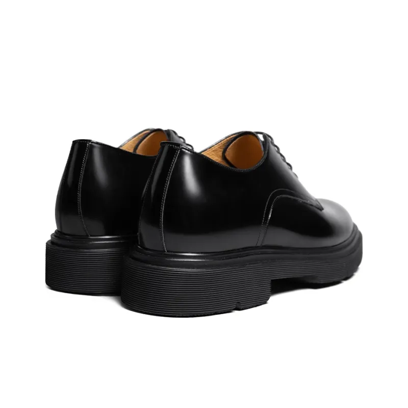 THOM WILLS Cleanfit Shiny Derby Shoes Casual Shoes Unisex Black-3