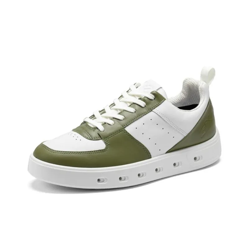 Ecco Low Top Skateboard Shoes Men's White Green-2