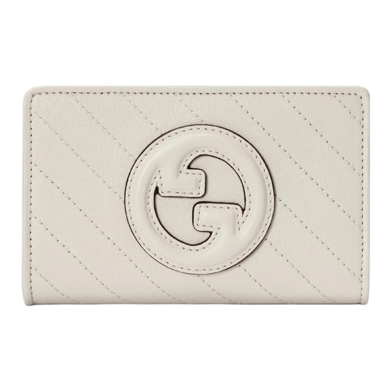 GUCCI BlondieInterlocking Collection Leather Wallet Women's White-0
