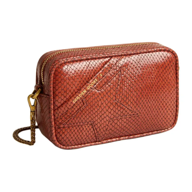 Golden Goose Cow Leather Camera Bag Shoulder Bag Crossbody Bag Mini Women's Rusty Red-1