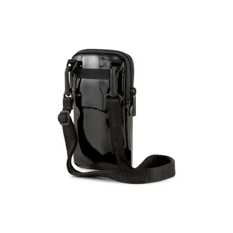 PUMA Patent Leather Cell Phone Pouch Crossbody Bag Shoulder Bag Women's Black-3