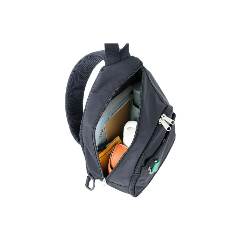 Anello Nylon Shoulder Bag Crossbody Bag Unisex Black-6