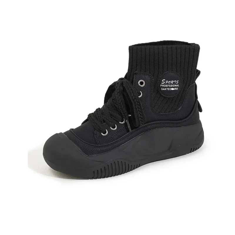Milan Love Song Wear-Resistant Lightweight Height Increasing High-Top Casual Shoes Women's-1