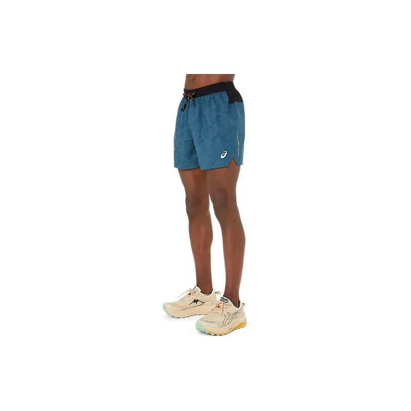 Asics FUJITRAIL ALL OVER PRINT 5IN SHORT Casual Shorts Men's Blue-2