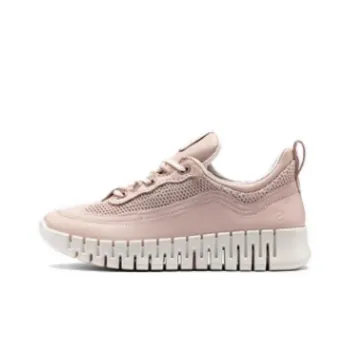 Ecco Wear Resistant Low Top Casual Shoes Women's Pink