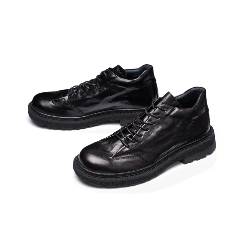 Brounvanm Men's Casual Shoes Men High Top Coffee/Black-9