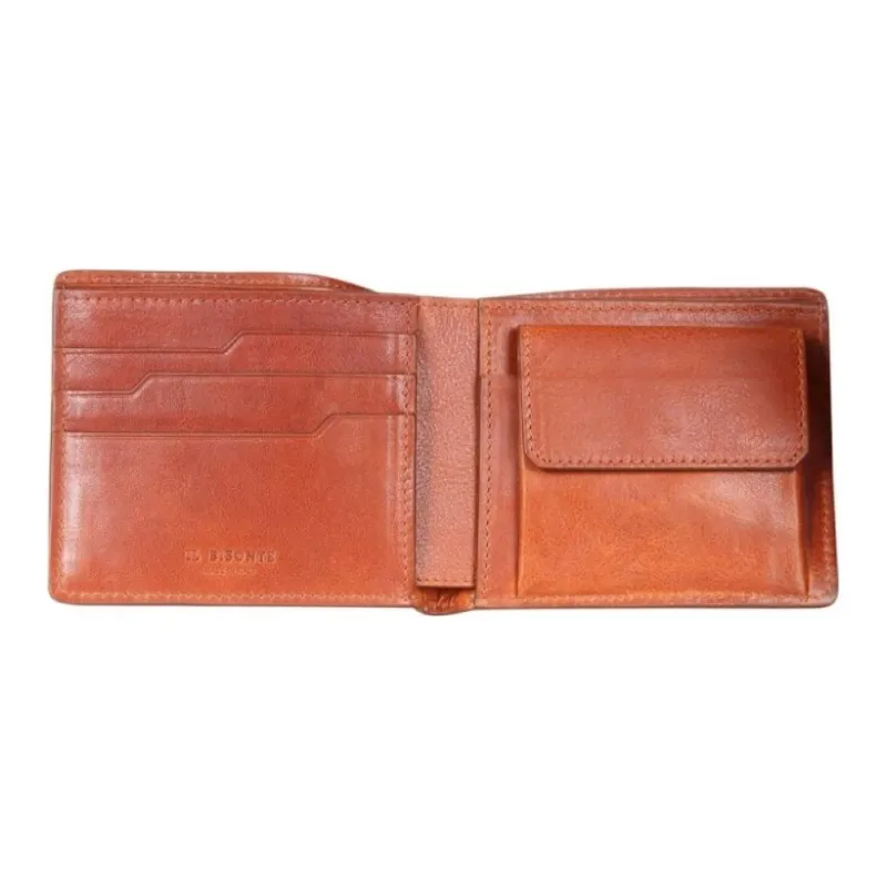 Il Bisonte Leather Wallet Men's Brown-3
