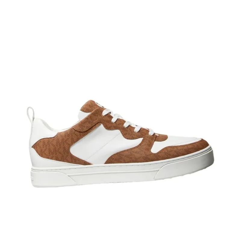 MICHAEL KORS Baxter Low Top Stylish Skateboarding Shoes Men's White Brown-1