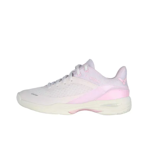 VICTOR Slip-Resistant Breathable Low-Top Badminton Shoes Women's Pink