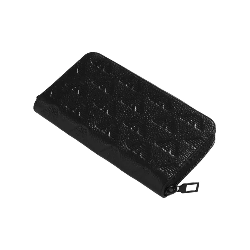 EMPORIO ARMANI Cow Leather Wallet Men's Black-2