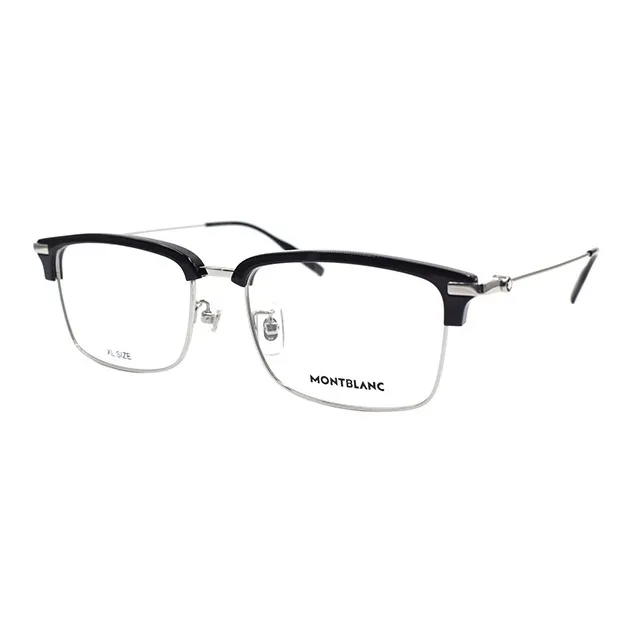MONTBLANC Plate And Metal Browline Eyeglass Frames Men's-0