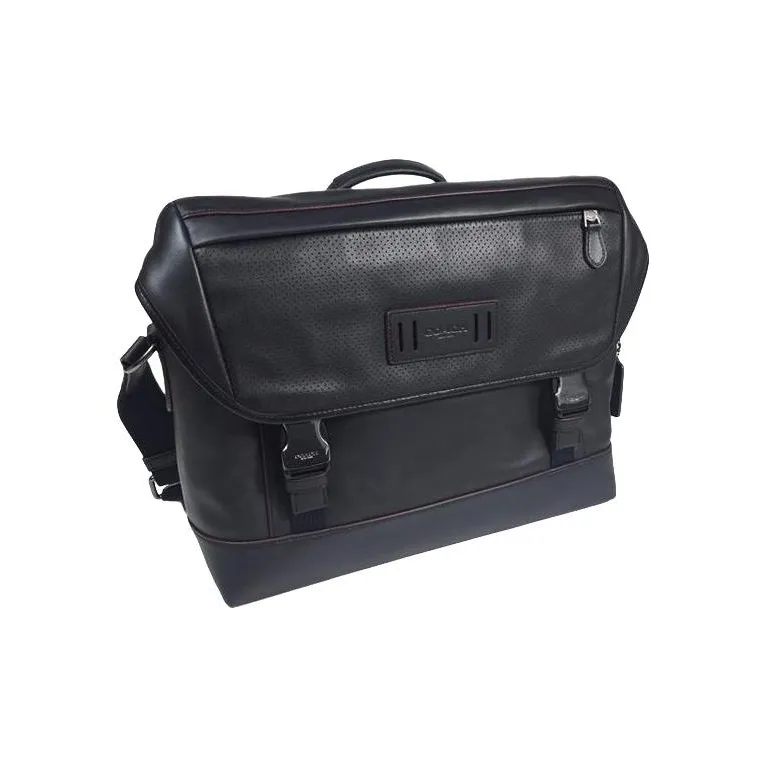 COACH Ranger Leather Messenger Bag Briefcase One Shoulder Handbag Regular Men's Black-2