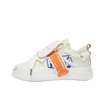 Coca Cola x SMILEREPUBLIC Hand Massaged Leather Low Top Canvas Shoes Unisex Orange