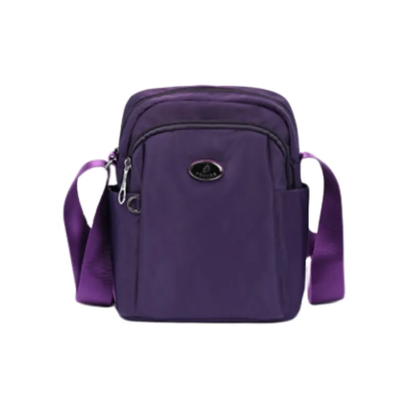 FOUVOR Nylon Oxford Cloth Shoulder Bag Crossbody Bag Women's Chestnut Red/Classic Black/Romantic Purple-9