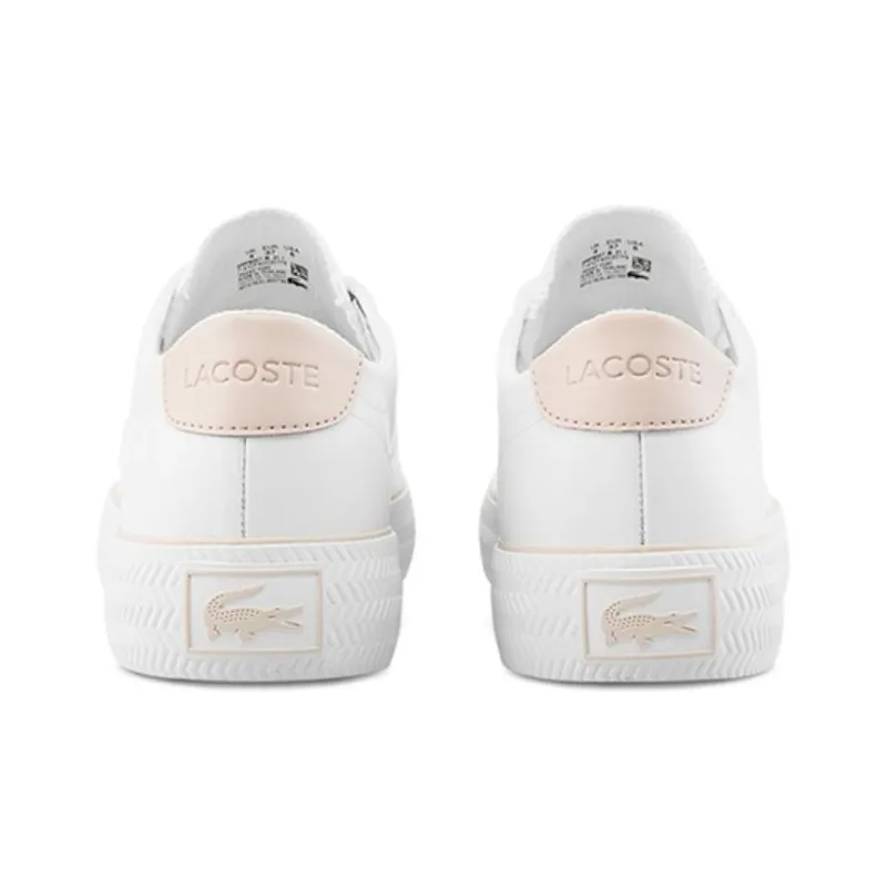 LACOSTE Low Top Skateboard Shoes Women's White Pink-2