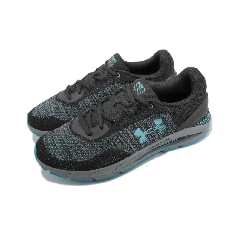 Under Armour Hovr Intake 6 Slip-Resistant Breathable Low-Top Running Shoes Men's Black Gray Blue-2