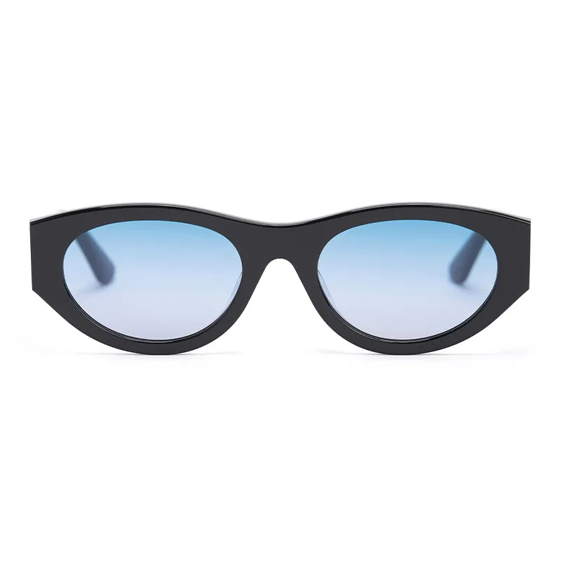 PLASTIC BRAIN Oval Plate Frame Ink Lens Unisex-4