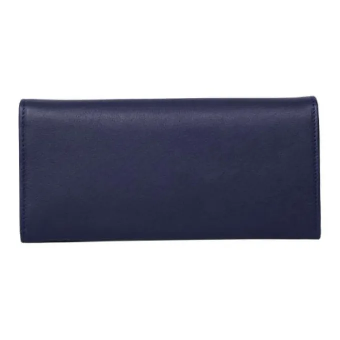 LONGCHAMP Lambskin Wallet Women's Marine Blue-2