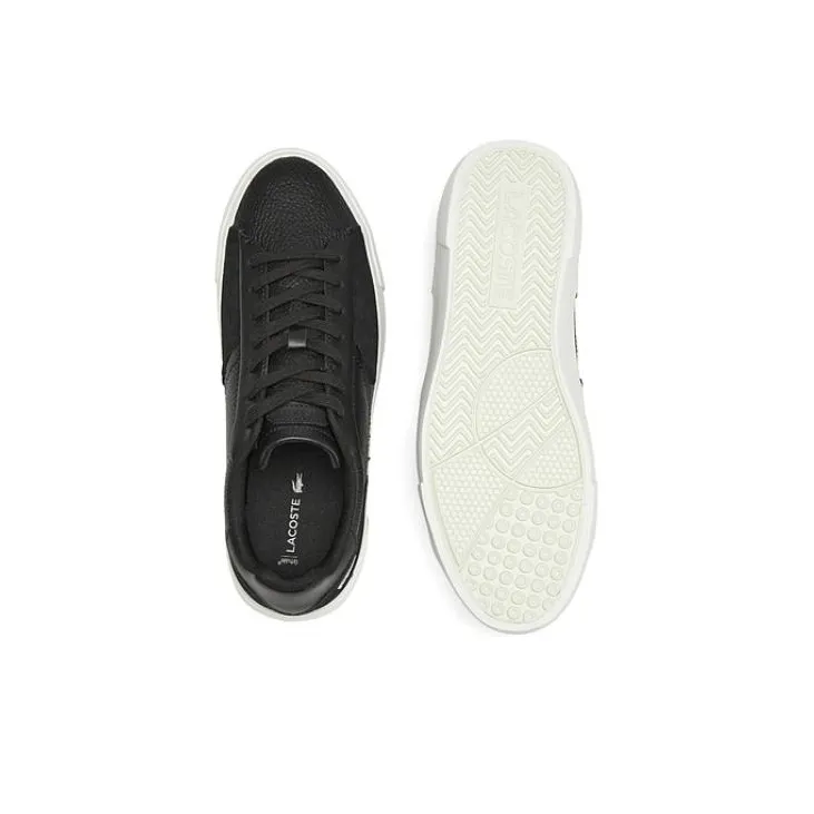 LACOSTE Low Top Skateboard Shoes Men's Black-4