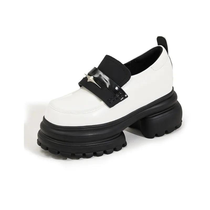 Milan Love Song Loafers 7cm Women's Black-7