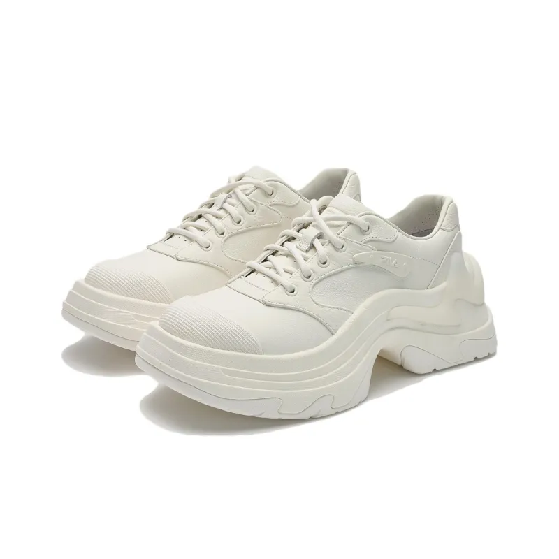 FILA DIVA Slip Resistant Lightweight Height Increasing Low Top Chunky Sneakers Women's Snow-1