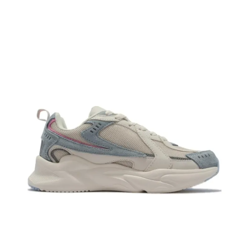 FILA Cushioning Wear-Resistant Low-Top Running Shoes Women's Beige Blue-1