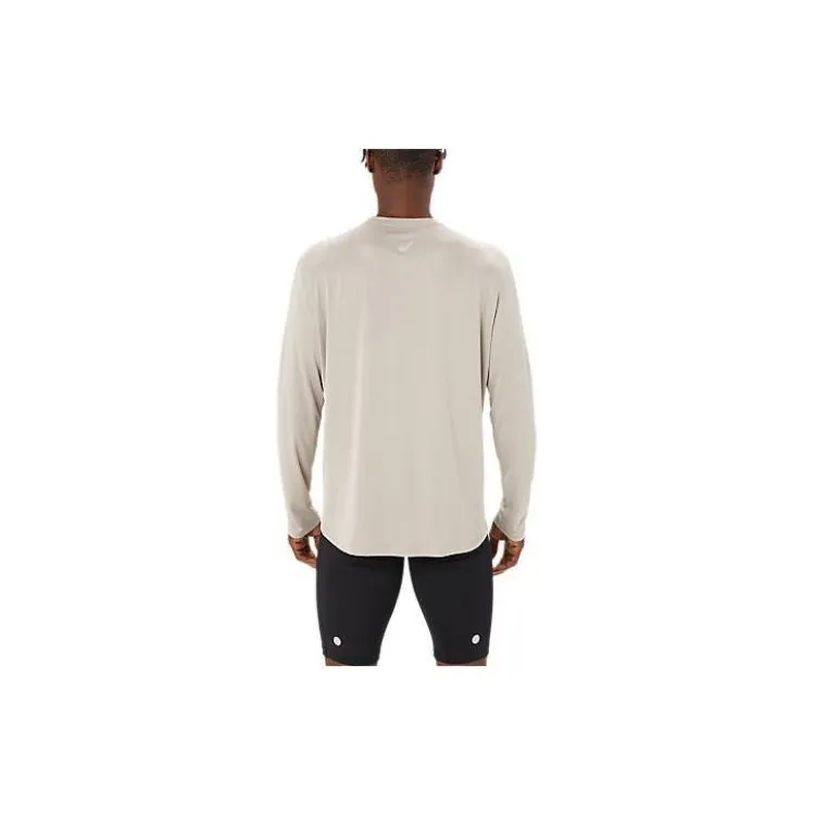 Asics Fujitrail Logo Long Sleeve Top T Shirt Men's Lunar Rock-1