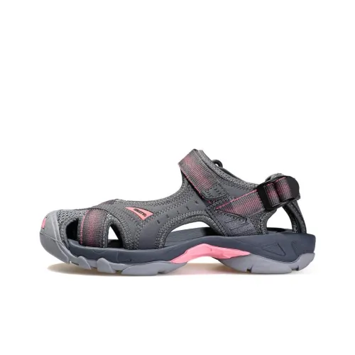 HUMTTO Beach Sandals Women's Dark Gray/Pink