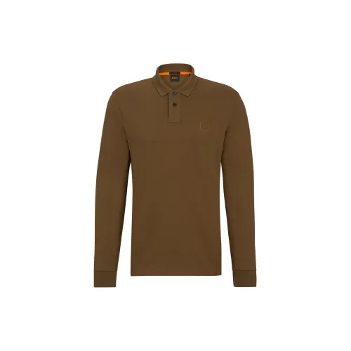 HUGO BOSS Polo Shirts Men Brown