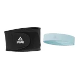 Black Waist Protector with Triple Spring+Sky Blue Sports Headband