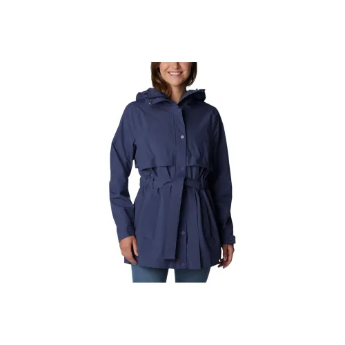 Columbia Long Valley Jacket Women's Navy Blue