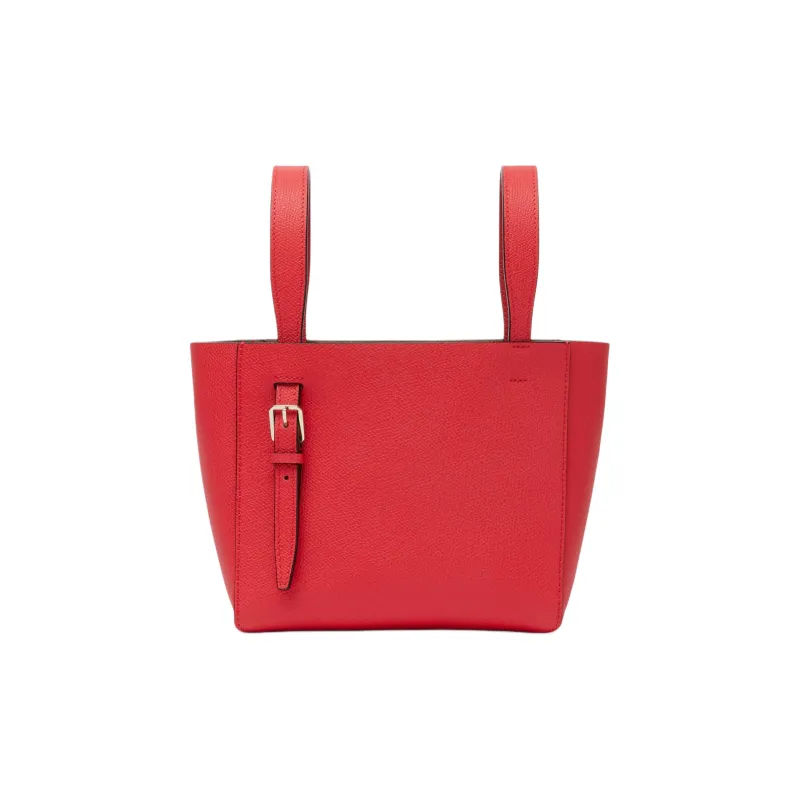 Valextra Calfskin Tote Bag, Shopping Bag, Portable Crossbody Bag, Shoulder Bag Women's Red-2