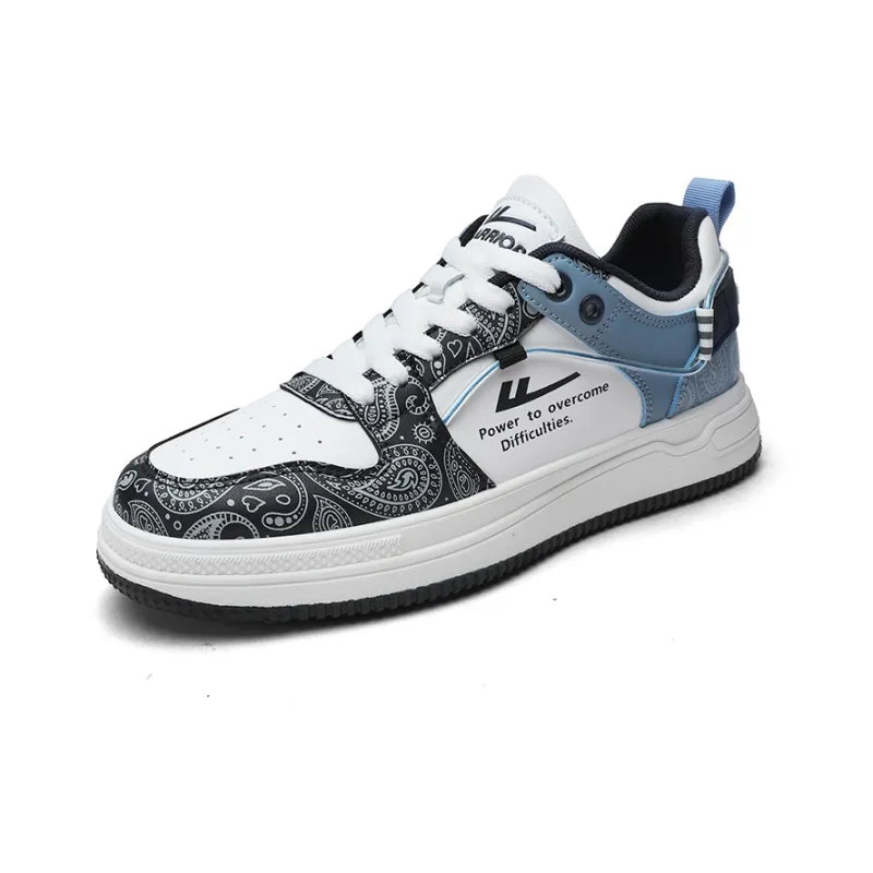 WARRIOR Skateboard Shoes Unisex High Top Dark Blue/Light Blue-23