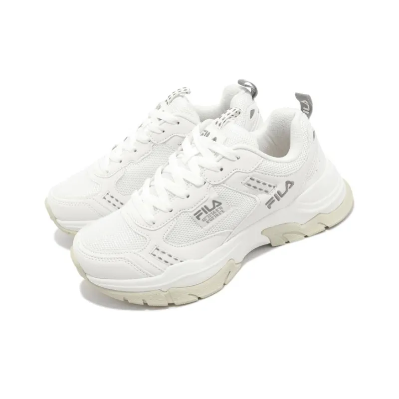 FILA Sash Cushioning Wear-Resistant Low-Top Chunky Sneakers Women's White-2
