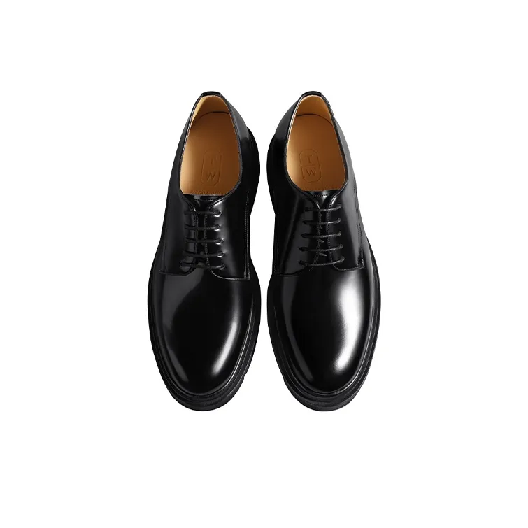 THOM WILLS Cleanfit Shiny Derby Shoes Casual Shoes Unisex Black-2