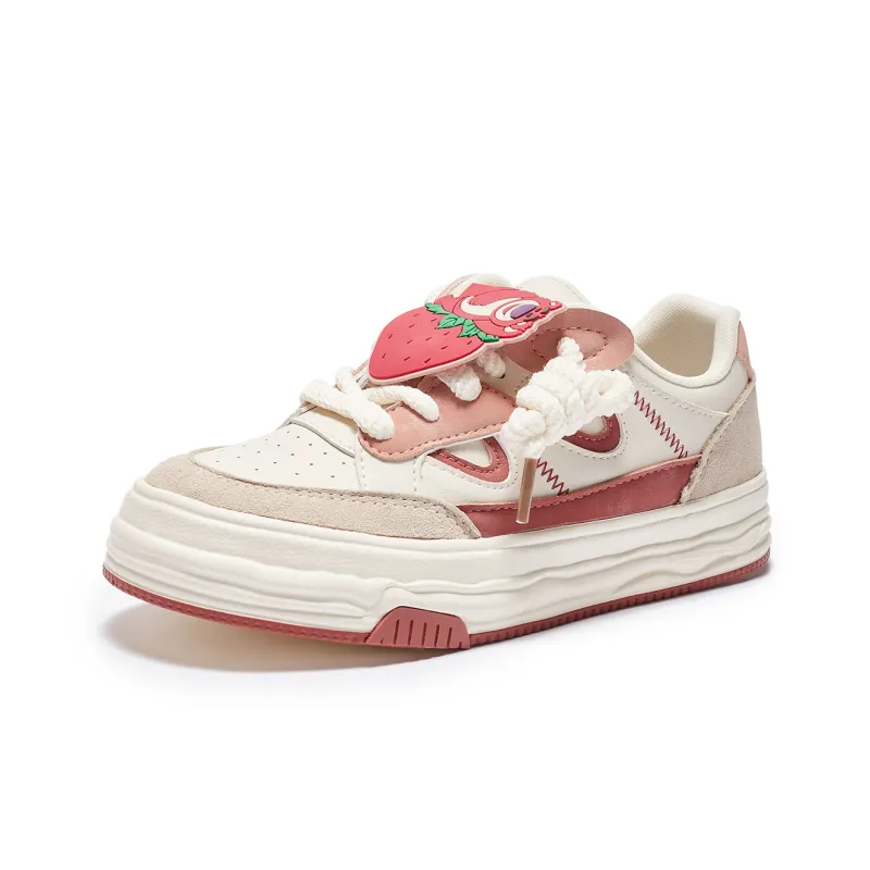 Disney x Hotwind Toy Story Series Support Height Enhancement Skateboard Shoes Women's Beige Pink-1
