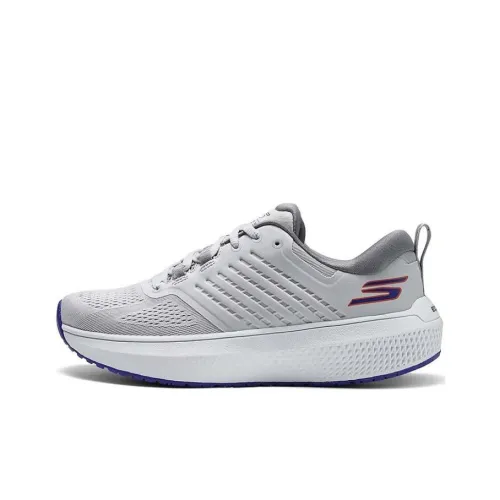 Skechers Wear Resistant Waterproof And Breathable Low Top Running Shoes Women's White Blue