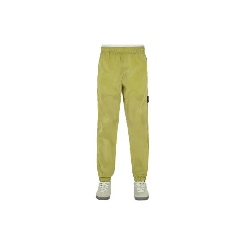 STONE ISLAND Tear-resistant Metal Nylon Series Casual Pants Men Lemon Yellow