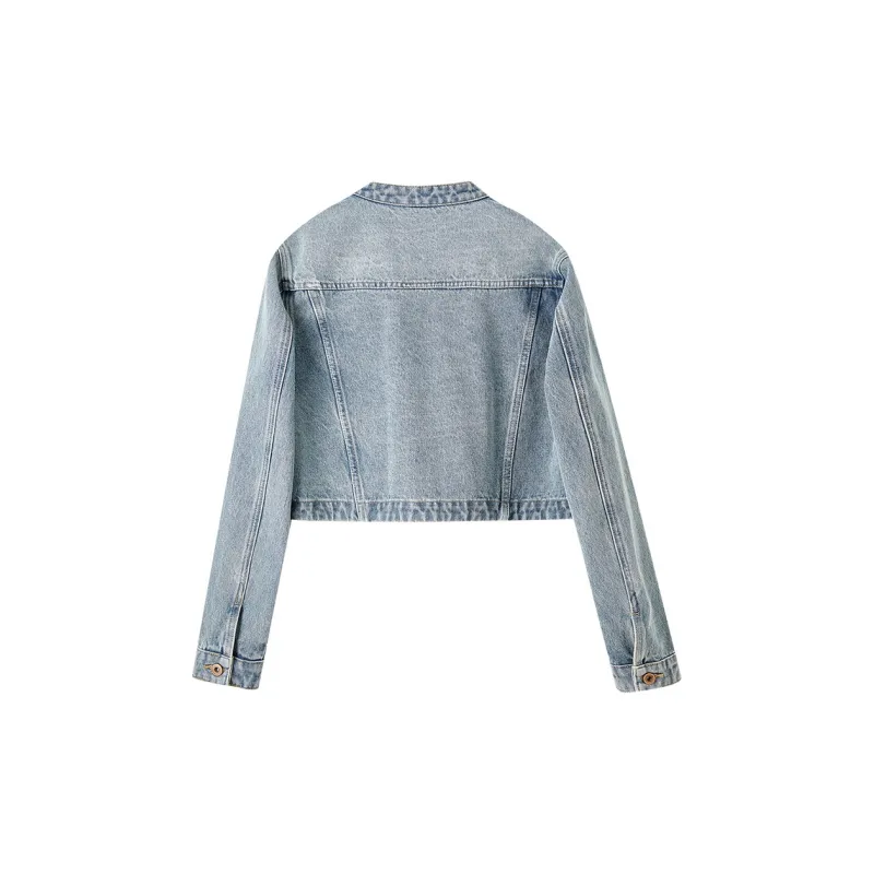 SENTUBILA Denim Jackets Women's Denim Blue-1