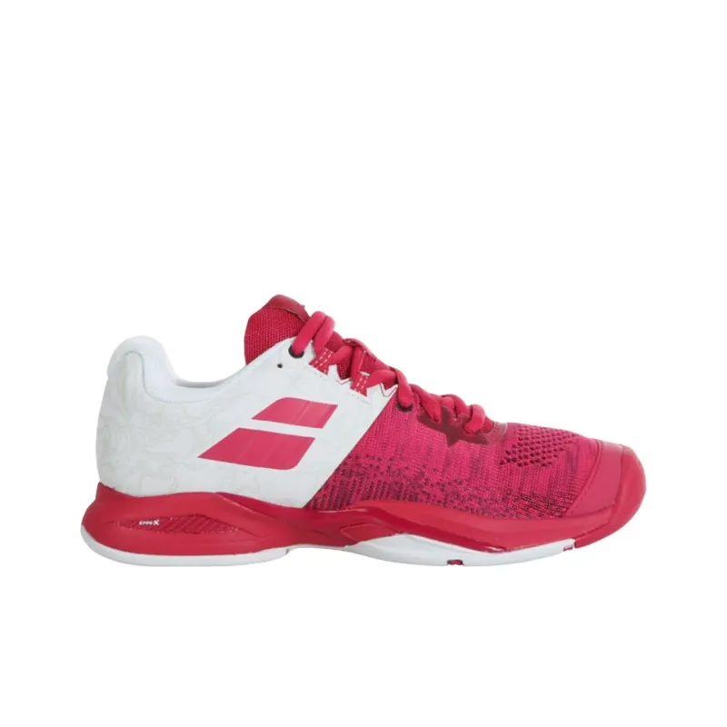 Babolat Cushioning Slip Resistant Low Top Tennis Shoes Women's Red White-1