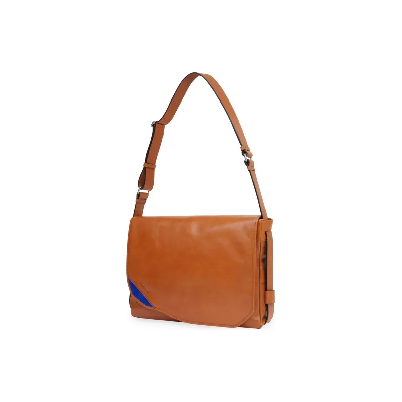 ADER ERROR Cow Leather Messenger Bag, Shoulder Bag, Crossbody Bag, Handbag Unisex Camel-1