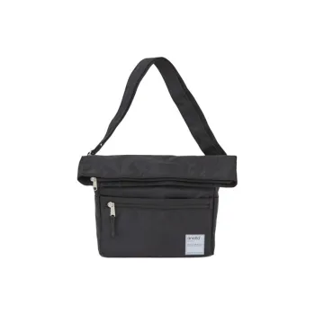 Anello Nylon Shoulder Bag Crossbody Bag Unisex Black